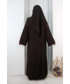 Taşlı Ferace 7091 Kahverengi