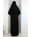 Taşlı Ferace 7091 Siyah