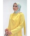 Tek Omuz Gold Toka Detaylı Tunik Pantolon Takım 8698 Sarı