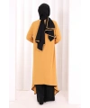 Tunik Şal ve Pantolon Üçlü Takım 8030 Hardal-Siyah