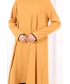 Tunik Şal ve Pantolon Üçlü Takım 8030 Hardal-Siyah