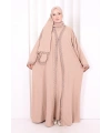 Üçlü Dantelli Abayalı Takım 6089 Bal