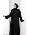 Uzun Hırkalı Üçlü Takım 8713 Siyah