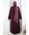 Uzun Hırkalı Üçlü Takım 8716 Mürdüm