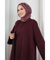 Uzun Hırkalı Üçlü Takım 8716 Mürdüm