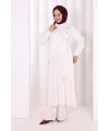 Yandan Bağlamalı İkili Takım 8019 Ekru