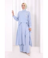 Yandan Bağlamalı İkili Takım 8019 Mavi