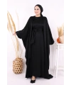 Yarasakol Abayalı Elbise Takım 8497 Siyah