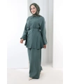 Yarasakol Düğmeli Takım 8705 Mint