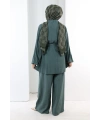 Yarasakol Düğmeli Takım 8705 Mint