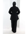 Yarasakol Düğmeli Takım 8705 Siyah
