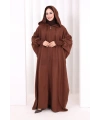 Yarasakol, Kapşonlu Ferace 7076 Kahverengi