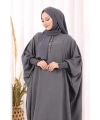 Yarasakollu Elbise 6077 Antrasit