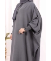 Yarasakollu Elbise 6077 Antrasit
