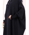Yarasakollu Elbise 6077 Lacivert