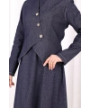 Yelekli Denim Elbise 6081 Lacivert