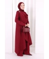 Yelekli Pantolon Takım 8012 Bordo