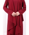 Yelekli Pantolon Takım 8012 Bordo