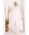 Yelekli Pantolon Takım 8012 Ekru