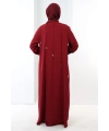 Yıldız Detaylı Ferace 7079 Bordo