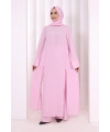Yırtmaçlı Tunik Üçlü Takım 8035 Pembe