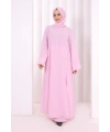 Yırtmaçlı Tunik Üçlü Takım 8035 Pembe