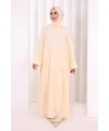 Yırtmaçlı Tunik Üçlü Takım 8035 Sarı