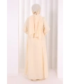 Yırtmaçlı Tunik Üçlü Takım 8035 Sarı