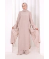 Yırtmaçlı Tunik Üçlü Takım 8035 Somon