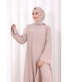 Yırtmaçlı Tunik Üçlü Takım 8035 Somon