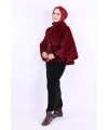Zincir Kemer Detaylı Panço 70032 Bordo
