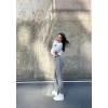 Antrasit Yüksek Bel En Boy Likralı Kot Tayt