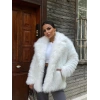 Beyaz Ceket Yaka İthal Kürk