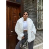 Beyaz Ceket Yaka İthal Kürk