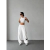 Beyaz Nk Stoperli Oversize Unisex Eşofman