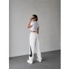 Beyaz Nk Stoperli Oversize Unisex Eşofman