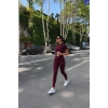 Bordo Alo Arabiyeli Taytlı Takım