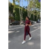 Bordo Alo Arabiyeli Taytlı Takım
