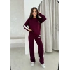 Bordo Alo Şeritli Modal İkili Takım