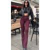 Bordo İspanyol Paça Oysho Tayt