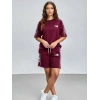 Bordo Nf Oversize Unisex Şortlu Takım