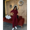 Bordo Oysho Modal Kumaş Şalvar İkili Takım