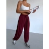 Bordo Oysho Modal Kumaş Şalvar Pantolon