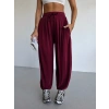 Bordo Oysho Modal Kumaş Şalvar Pantolon