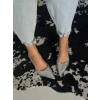 Buz Mavi Paça Toka Detay Denim Pantolon