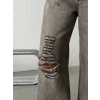 Grunge Stil Eskitme Efektli Geniş Paça Jean