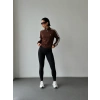 Kahve Add Fermuar Yaka Sweat