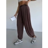 Kahve Oysho Modal Kumaş Şalvar Pantolon