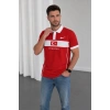 Kırmızı Türkiye Polo Yaka Unisex Oversize Tshirt