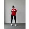 Kırmızı Türkiye Polo Yaka Unisex Oversize Tshirt